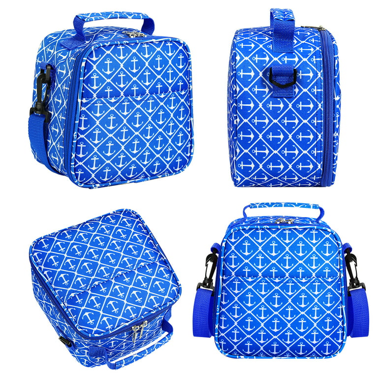 Ayabay Kids Lunch Box, Back to School Insulated Soft Bag Mini Cooler Back to School Thermal Meal Tote Kit for Girls, Boys, Cars Pattern - Blue, Girl's