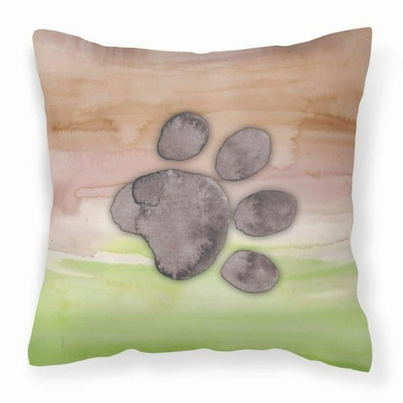 Dog Paw Watercolor Fabric Decorative Pillow