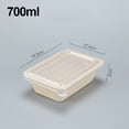 thumbnail image 3 of Homoyoyo 10PCS Disposable Food Storage Containers Yellow Meal Boxes 700ML PP and Paper Material Microwave Safe, 3 of 6