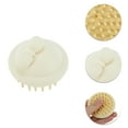 thumbnail image 3 of Unique Bargains 1 Pc Hair Brush Hat-shaped Scalp Scrubber Yellow, 3 of 6