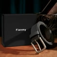 thumbnail image 4 of Fianmy Men’s Belt Genuine Leather Belts, Handmade Casual Jeans Belt for Men with Gift Box, 4 of 9