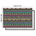 thumbnail image 5 of Boho Vintage Flax Placemats Set of 6, 12x18 Inch Tribal Rustic Artistic Style Table Mats, Washable Classic Ethnic Decor for Earthy Kitchen or Dining Room Use, 5 of 5
