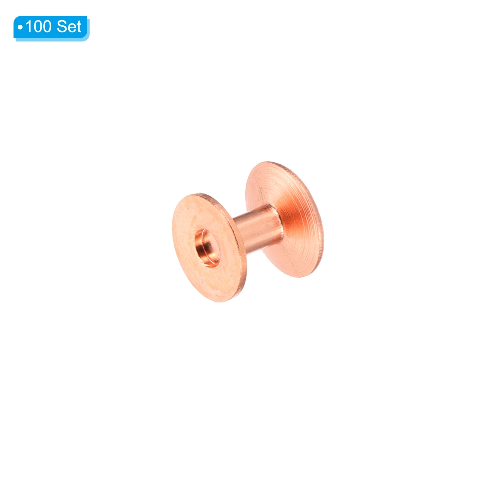 12x4x7mm Studs for Clothing, 100 Sets Spikes for Clothes Studs and Spikes Leather Rivets Burrs Copper Fastener Metal Screw Posts for Leather Jacket Crafting Crafts Fabric