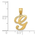 thumbnail image 3 of 14K Yellow Gold Charm Pendant Themed 18 mm 12 G Script Initial, 3 of 3