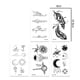 thumbnail image 2 of 30 hojas de tatuajes temporales para mujeres y niñas, kit de tatuajes falsos para adultos, tatuajes falsos para fiestas., 2 of 6