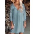 thumbnail image 4 of Vestido Corto con Cuello en V para Mujer,Vestido Corto con Cuello en V Informal para Mujer Vestido Corto Informal de Verano Eficiencia maximizada, 4 of 6