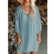 thumbnail image 4 of Vestido corto casual con escote en V Nikou Vestido de cuello en V para mujer, 4 of 6