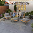 thumbnail image 4 of Clouddwell 6-Piece Light Gray Wicker Patio Sectional Conversation Set, Water Resistant Thick Cushions & Coffee Table for Backyard Poolside, 4 of 8