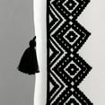 thumbnail image 5 of Lush Decor Aztec Diamond Border Tassel Window Curtain Panel Off White/Black Single 52X84, 5 of 7