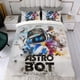 thumbnail image 4 of Astro Bot Conjunto de sábanas temático, trío de piezas, cómodo y amigable con la piel, diseño único, regalo de decoración para el hogar para familiares, amigos y fans,140X210cm, 4 of 6