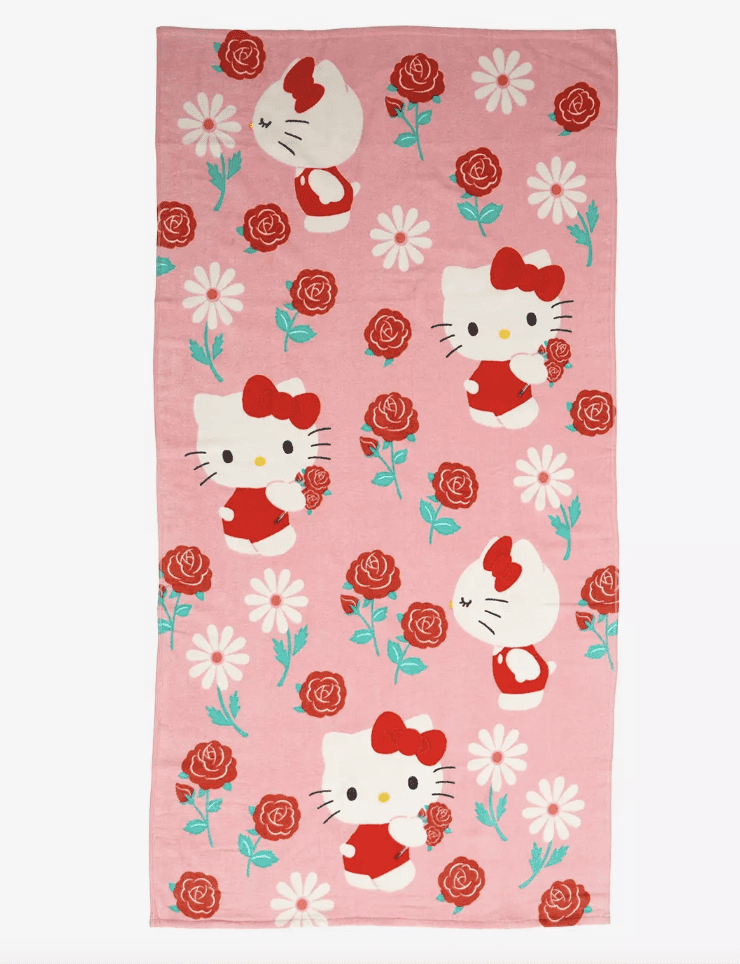 Sanrio Hello Kitty Floral Beach Towel