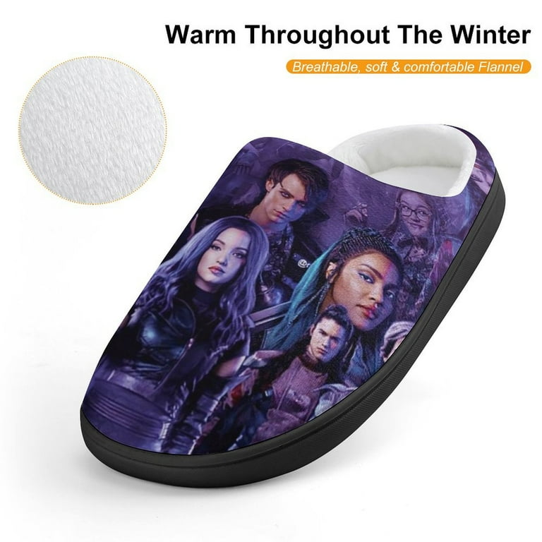 Kids Slippers Descendants House Slippers Warm Soft Plush Slipper Anti Slip Winter House Shoes for Boys Girls Walmart