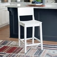 thumbnail image 3 of Linon Darcy 24" Indoor Wood Counter Stool, Set of 2, White, 3 of 10
