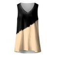 thumbnail image 4 of Womens Summer Tops Summer Casual Printed Tank Top V Neck Sleeveless T Shirt Womens Tops Dressy Casual, 4 of 5