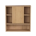thumbnail image 2 of Bathroom Wall Cabinet Above Toilet Storage，Wall Mounted Storage with Adjustable Shelves, Space-Saving Modern Design for Bathroom & Laundry Room ，Kitchen，Dining Room, Living Room, 2 of 9