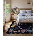 thumbnail image 3 of Moynesa 5'x7' Floral Living Room Rugs, Area Rugs 5x7ft Rug for Bedroom Ultra-Thin Soft Rug, Non-Slip Washable Rugs Stain Resistant Boho Rug Low-Pile Throw Rug for ‎Dining Room Office,Purple, 3 of 8