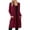 Red, variant on Long Duster Cardigan Open Front Drape Fit Long Sleeve Dual Side Pockets Lightweight Office Layering Cover Up Navy 5XL