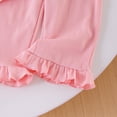 thumbnail image 5 of Staki Baby Girl Clothes Toddler Fall Winter Outfits Ruffle Long Sleeve Bow Top Flared Pants Set Bell Bottom Clothing 12M-5T(Pink,18-24 Months), 5 of 9