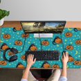 thumbnail image 4 of Long Mouse Pads for Desk,Halloween Black Cats with Pumpkins Desk Mats on Top Of Desks, Desk Mouse Pad Extra Large with 3mm Non-Slip Base and Stitched Edge for Gaming,Office,Work,Home 47.3"x23.6", 4 of 6