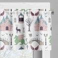 thumbnail image 5 of Ambesonne Fantasy World Valance & Curtain, Castles Dragons Deers, 55"x45", Multicolor, 5 of 7