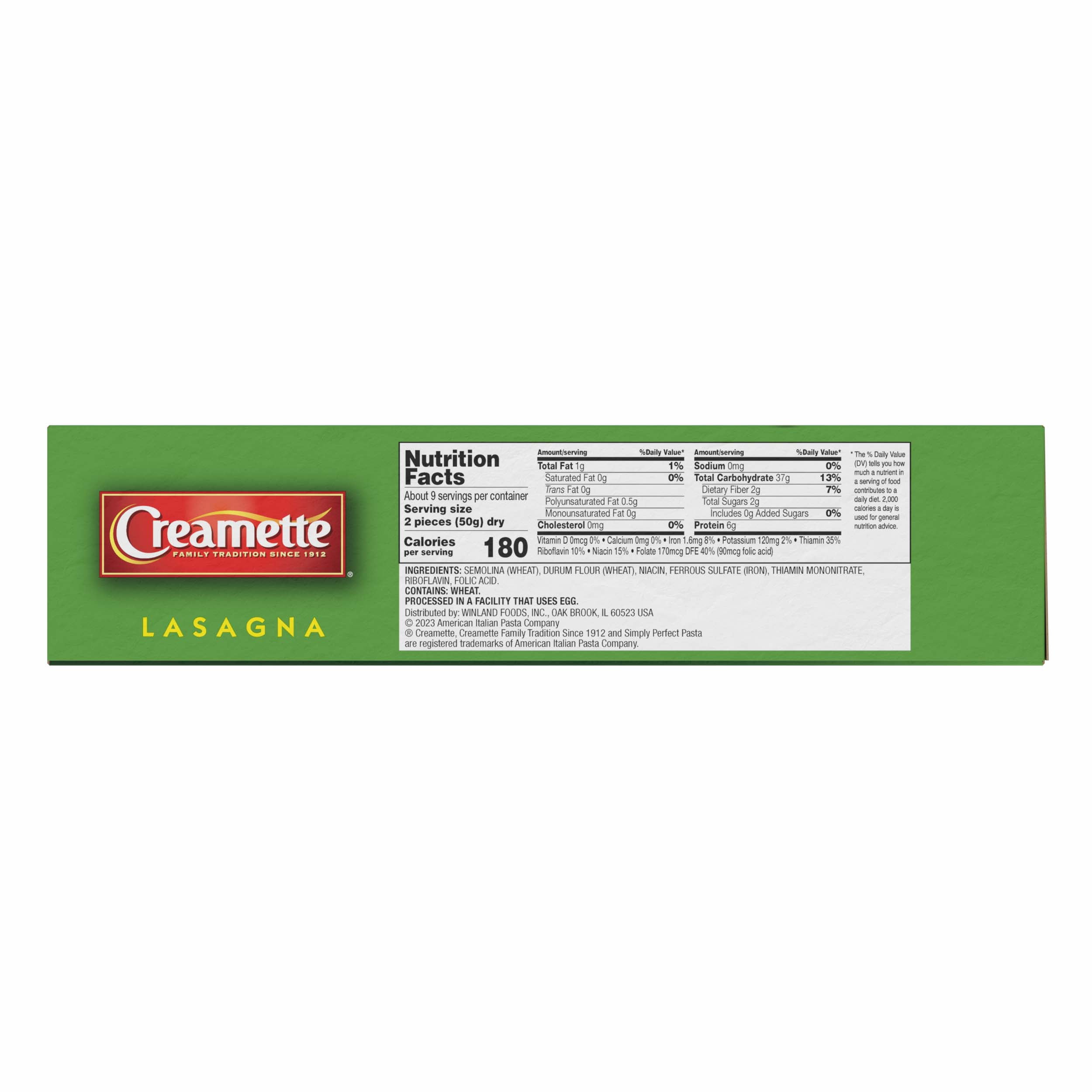 Creamette Wavy Lasagna Pasta Sheets, 16-Ounce Box - Walmart.com