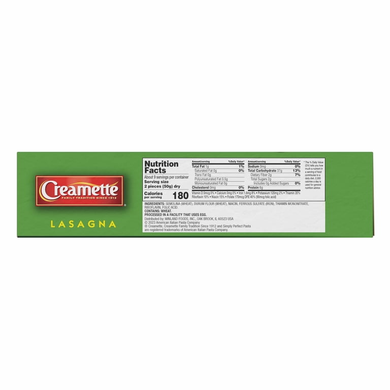 3 pack) Creamette Wavy Lasagna Pasta Sheets, 16-Ounce Box