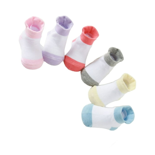 6 Pcs Bas pour Enfants avec Bonne Élasticité Confortables à Porter Style Simple Bonne Fabrication Chaussettes Assorties Fille 8-10