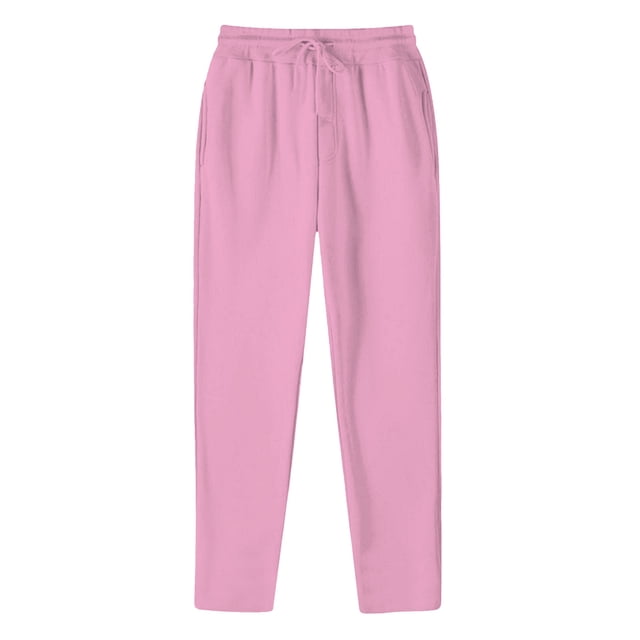 Uinagy Men's Solid Color Casual Straight Trousers with Pockets