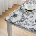 thumbnail image 4 of HAOXIT  Spring Summerr Black Flower Birds Tablecloth Flower Print Pattern Washable Holiday Tablecloth for Family Gathering Party Dining Room 36*36, 4 of 7