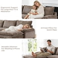 thumbnail image 6 of Ktaxon Sectional Sofa L Shaped Couch with Chaise Living Room Sleeper Set, 2 Seats with Chenille and Double Layer Cushions 87" W Light Brown, 6 of 16