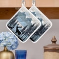 thumbnail image 2 of Farmhouse Deer Pot Holders for Kitchen Heatproof Potholder, 3 Pack Vintage Country Forest Mountain Wooden Hot Pads Multipurpose Oven Pads Cloth Potholders Trivet for Cooking Baking, 2 of 8