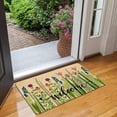 thumbnail image 2 of Welcome Doormat Tulip Linen Flowers Carpet Rubber Non-Slip Reusable Entrance Indoor Outdoor Mats 30\u201dx17\u201d Spring Summer Door Mat, 2 of 6