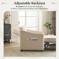thumbnail image 5 of Bezseller 3-in-1 Convertible Sleeper Chair, Sleeper Chair with Adjustable Backrest for Apartment, Beige, 5 of 7