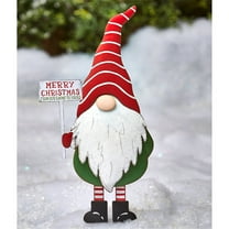 Herunwer Christmas Gnomes Garden Stakes,Decorative Santa Metal Stakes, Xmas Stacked Yard Signs for Outdoor Decorations, Holiday New Year Winter Tomte Home Decor for Lawn Pathway Patio