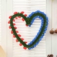 thumbnail image 7 of Fourth of July Wreath Door Hanger, Patriotic USA Independence Day Door Sign Decoration for Front Door, Porch, Wall and Farmhouse Outdoor Decor, 17.7 Inch Multicolor Foam Rose Garl, 7 of 7