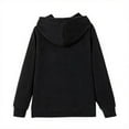 thumbnail image 6 of Women's Fleece 1/2 Zip Hoodie Pullover Sweater Tops Solid Warm Sherpa Fuzzy Hooded Crop Sweatshirt with Pocket (XL, Black), 6 of 7