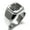 Silver, variant on Stainless Steel Letter K Initial 3D Cube Box Monogram Engraved Engraved Square Flat Top Biker Style Polished Signet Ring