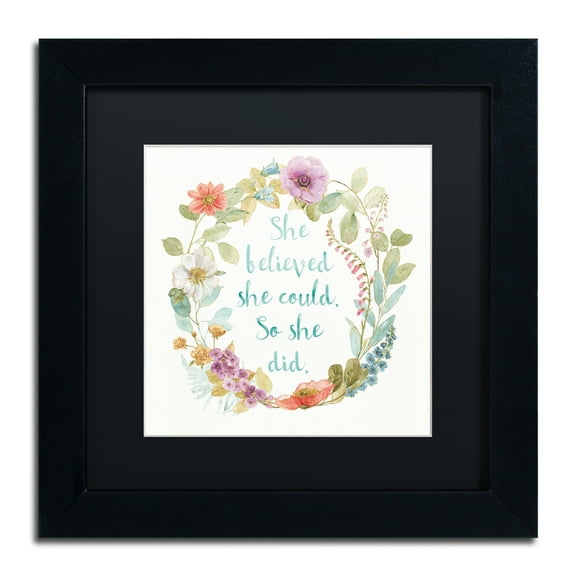 Lisa Audit 'Rainbow Seeds Wreath I' Matted Framed Art