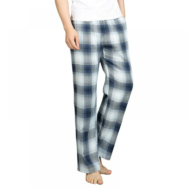 Men's Cotton Plaid Pajama Lounge Sleep Pants Pajama Pants Pockets Pajama  Sleepwear 