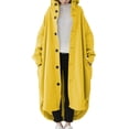 thumbnail image 1 of Innerwin Outwear Cardigan Ladies Jacket Holiday Hoodie Long Maxi Overcoats Yellow 4XL, 1 of 2