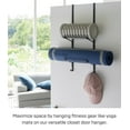 thumbnail image 2 of Yamazaki Home Over-the-Door Fitness Equipment Hanger, Black, Steel, Supports 5.5 pounds, Over-the-Door, 2 of 7
