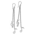 thumbnail image 1 of Sterling Silver Rhodium-plated Musical Notes Dangle Earrings QE8920, 1 of 2