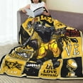 thumbnail image 5 of Football Blanket American Football Sport Team Throw Blanket Soft Flannel Plush Football Style Blanket Gift for Men Women Boys Kids Football Lovers Fan Gifts for Sofa Bed Couch Decor 50"X40", 5 of 5