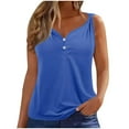 thumbnail image 2 of LSLJS Womens Sleeveless Button Detail Tank Top Button Tank Top Versatile Casual T-Shirt In Solid Color, Womens Tank Tops, 2 of 6
