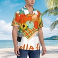 thumbnail image 2 of Lsque Hello Fall Farm Truck pattern Hawaiian Shirt for Men, Unisex Summer Beach Casual Short Sleeve Button Down Shirts-XX-Large, 2 of 9