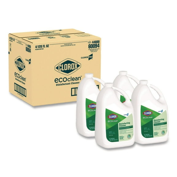 Clorox 60094CT Clorox Pro EcoClean 128 oz. Refill Bottle Disinfecting Cleaner - Unscented (4/Carton)