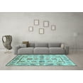 thumbnail image 3 of Ahgly Company Indoor Rectangle Abstract Light Blue Modern Area Rugs, 6' x 9', 3 of 4