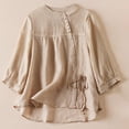 thumbnail image 2 of Oalirro Beige Womens Long Sleeve Tops Fitted V Neck Solid Womens Tops Dressy Casual, 2 of 8