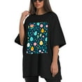 thumbnail image 4 of Plus Size Shirt for Women Black Tops for Women Short Sleeves Shirt for Women Easter 133 T Shirt Crewneck Shirt for Women XS, 4 of 5