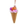 thumbnail image 2 of Adorno navideño colgante de cono de helado, accesorio fotográfico coleccionable, manualidades, decoración de postres. Púrpura, 2 of 9